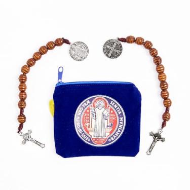 Imagem de WHLHMK Terço de oração com medalha de São Bento, 1, Acrílico, Sem Pedra Preciosa