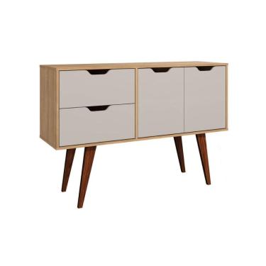 Imagem de Aparador com 2 Portas e 2 Gavetas Mel Off White MB 1097 Hall de Entrada Sala de Jantar