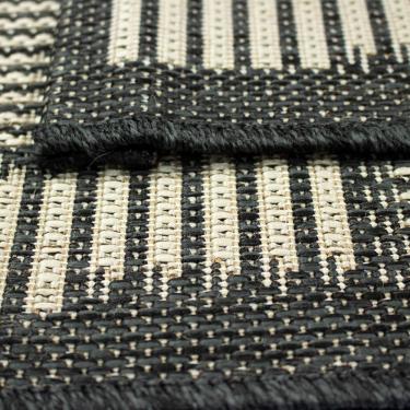 Imagem de Kit Tapete Passadeira 2pç Antiderrapante Cozinha Juta Srj Pt