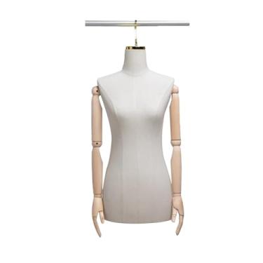 Imagem de Mannequin Torso de manequim feminino pendurado com ganchos, adequado para exibir camisas, camisetas, vestidos formais, jaquetas, suéteres(Golden Short Hook)