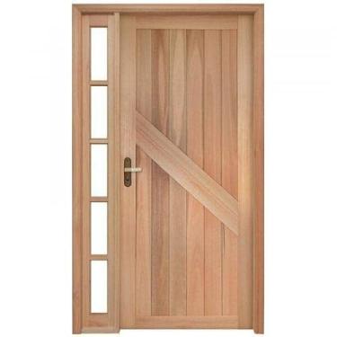 Imagem de Porta de Madeira Lambril 213x119cm com Batente 9,4cm Ewk P14 M33 Rondosul Natural