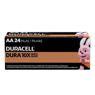 Imagem de Pilha Alcalina AA Pequena Duracell Com 24 Unidades