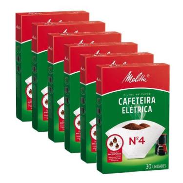Imagem de Coador De Café De Papel Filtro Melitta N4 Kit 6, Coador de Café Melitt