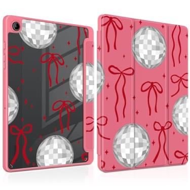 Imagem de MEEgoodo Capa para Samsung Galaxy Tab A9 Plus 27.9 cm 2023 com suporte para caneta S, capa para tablet com revestimento traseiro de acrílico transparente + suporte de três dobras + despertar/hibernar