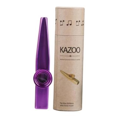 Imagem de MERIGLARE Kazoo com caixa de armazenamento, acompanhamento, boa companhia, violão, violino, piano, boca, flauta, instrumento musical, amantes da música, Roxo