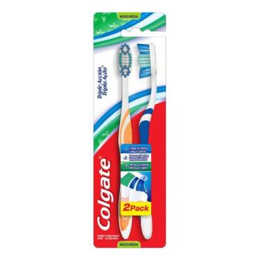Imagem de Escova Dental Media Colgate Tripla Acao 2 Unidades