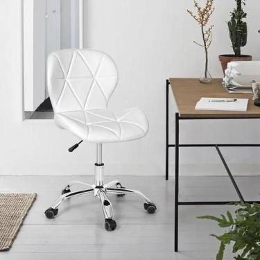 Imagem de Cadeira Office Eiffel Slim Base Giratória - Decor, Branco