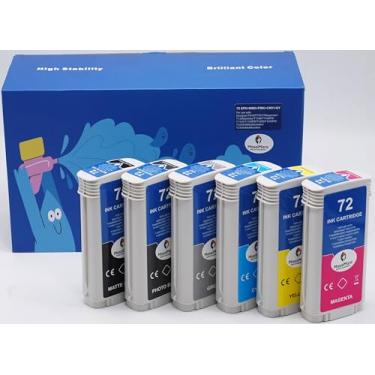 Imagem de MasaiMara Cartucho de tinta compatível com 72 para impressora HP Post Script T610 T620 T770 T790 T795 DesignJet T1100 T1100PS T1120 SD-MFP T1120PS T1200 T1200PS T1300 T2300