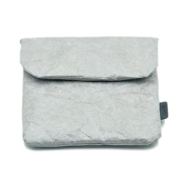 Imagem de Capa estilo vintage/retrô Tyvek Paper Tablet E-Reader, bolsa, bolsa para 15 cm, 17,8 cm, repelente de água, organização de adesivos para scrapbooking (cinza, tablet de 7 polegadas)