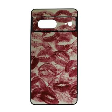 Imagem de qizjio Capa de telefone Lips à prova de choque protetora Kiss Lipgloss para Google Pixel 7