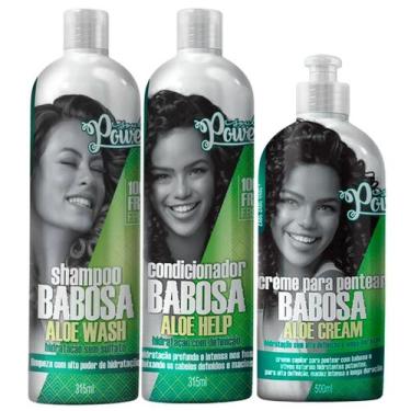 Imagem de Kit Babosa Soul Power Shampoo Condicionador E Creme De Pentear Hidrata