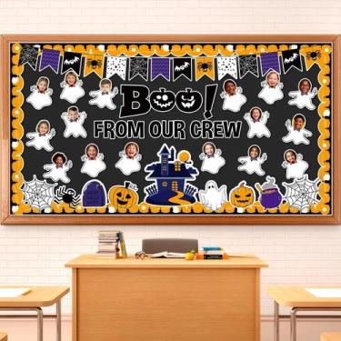 Imagem de Conjunto de quadros de avisos Halloween Ghost Pumpkin Castle Decor - N