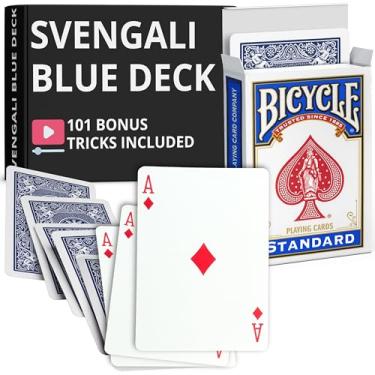Imagem de Ted's Sterling Magic Precision Blue Rider Back Bicycle Svengali Deck with Instructions for 100+ Tricks (Ace of Diamonds)