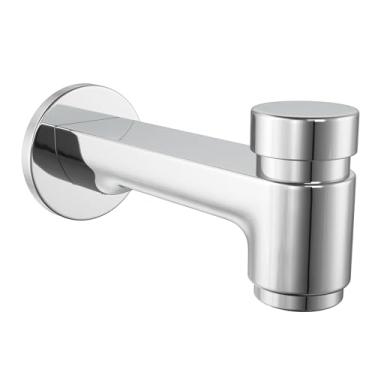 Imagem de Bico de banheira de latão sólido Hammerhead com desviador de mola, 17,3 cm de comprimento, 1/5.1 cm FNPT ou 3/10.2 cm MNPT bico de banheira rosqueada, torneira de banheira resistente, cromado