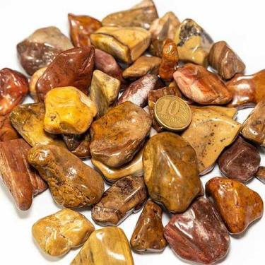 Imagem de Pedra Natural Jaspe Monet Rolado 1 kg - Tamanho 20 a 35 mm - Atacado