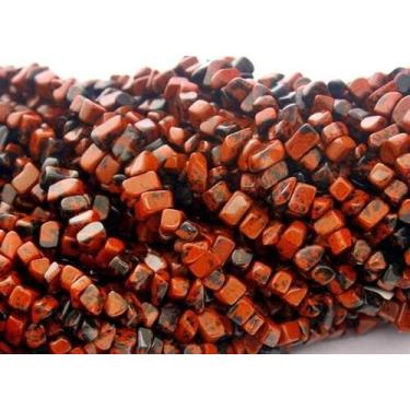 Imagem de Fio Cascalho Obsidiana Mahogany Furado 90 cm para Fazer Pulseira de Pe