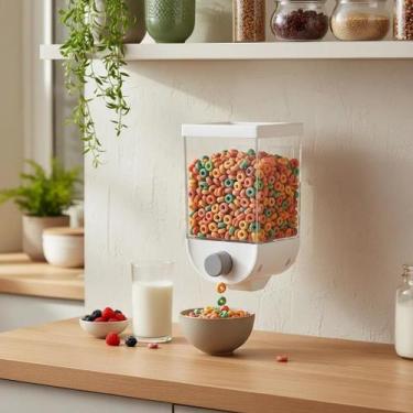Imagem de Dispenser Cereais 1000ml Organizador Suspenso Parede Arroz Feijão Grão