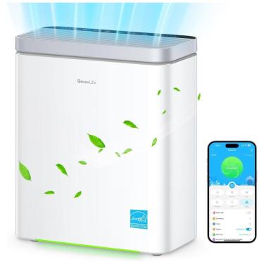 Imagem de Purificador de Ar 3 em 1, para Ambientes até 97m² com Sensor PM2.5, Modo de Suspensão, Controle por APP e Alexa, 110V, GoveeLife H7124