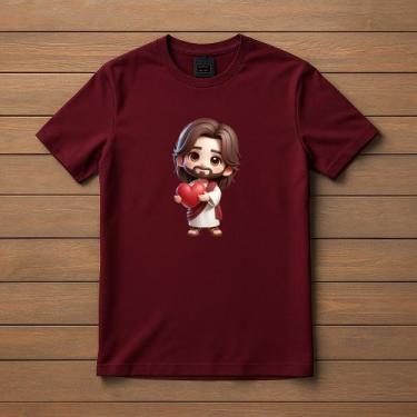 Imagem de Camisa Camiseta Infantil Juvenil Jesus Coraçao Menino Menina Tamanho 0