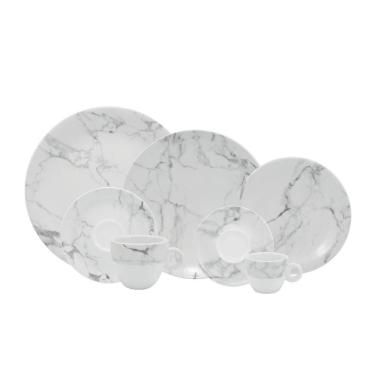 Imagem de Jogo de Jantar 42 Peças Chá Marmore Porcelana Schmidt