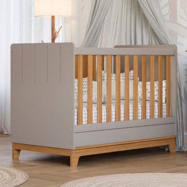 Imagem de Berço Biscoito 100% Mdf Marrom Claro/Natural - Permóbili