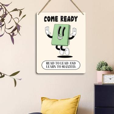 Imagem de Decoração de pôsteres engraçados para sala de aula do ensino médio - Sinais educativos humorísticos, arte alegre para sala de aula, material escolar exclusivo, 20 x 25 cm