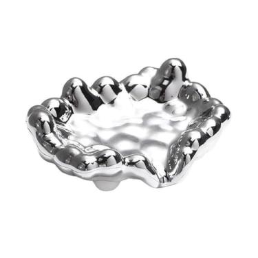 Imagem de Suporte de sabão de plástico rack de armazenamento de sabão durável saboneteira (prata)