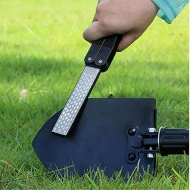 Imagem de Afiador de facas de diamante de dupla face, pedra de amolar portátil de bolso dobrável para ferramentas de jardim, facas de cozinha, acampamento ao ar livre