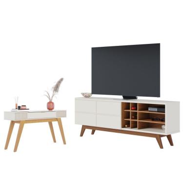 Imagem de Conjunto Rack Para Tv E Aparador Isabel Off-white Freijo