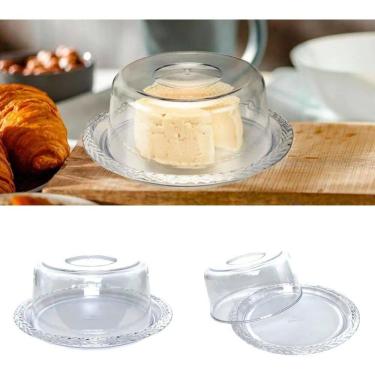 Imagem de 2X Porta Queijo Com Tampa Acrílico - Queijeira Cozinha Cor T