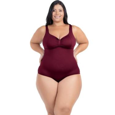 Imagem de Maiô Plus Size Costas Nuas Tecido Modelador Chapa Barriga - Hype Modas