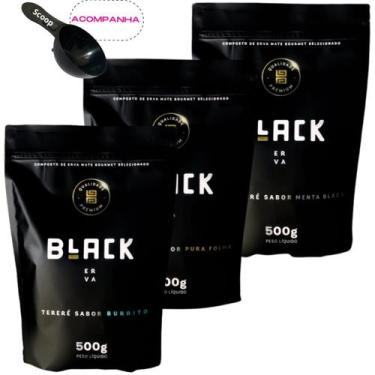 Imagem de KiT Tereré 3 Pacotes Black Erva Mate Personalizado Gourmet Premium Esc
