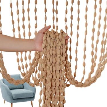 Imagem de Cortina de porta com contas - cortina de abertura de porta - corda de de fundo decorativo para apartamento, quarto, banheiro, , jantar, hotel, cozinha, berçário, casamento, guarda-roupa