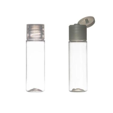 Imagem de Kit 10 Frascos Plástico 100Ml Tampa Flip Top Para Álcool Gel - Innova