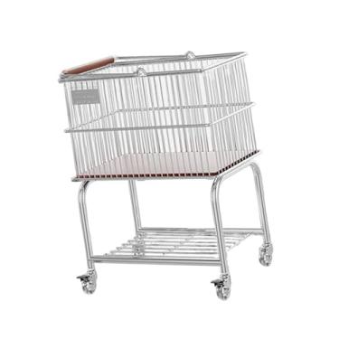 Imagem de Llazsybz Carrinho com Rodas, Mesa Lateral para Sofá, com Alça, Carrinho de Armazenamento com Rodas para Banheiro, Biblioteca, Cozinha E Casa, Brown 2 camada