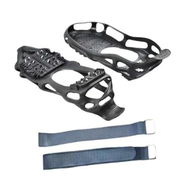 Imagem de oshhni Grampões de Gelo Profissionais com 24 Espigões, Acessório para Calçados, Aderência no Gelo e na Neve, Antiderrapante, para Atividades ao Ar Livre e, S