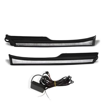 Imagem de 2 peças Switchback Branco/Âmbar LED DRL Marcador Frontal Farol Âmbar Sequencial Flash Luz de seta Compatível com Toyota 4Runner SUV 2003-2005 2006-2009 (06-09)