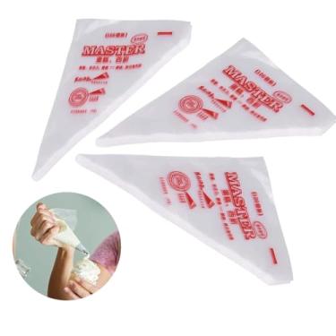 Imagem de 100x Sacos Descártáveis para Piping de Massa PVC Bolo Cupcake Biscoito Cookies Chocolate Torta Ferramentas Baking Fácil