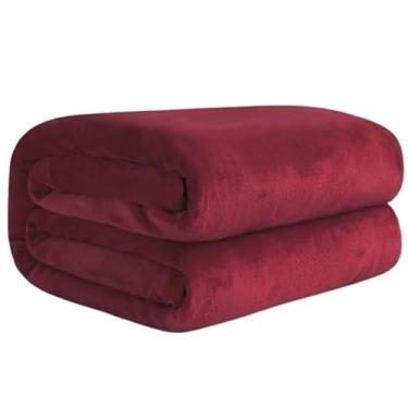 Imagem de Manta Casal de Microfibra Fofinha Cores Lisas 1,80m x 2,00m Decoração Frio Inverno Quentinha (3, Vinho)