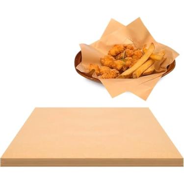 Imagem de 50 folhas de papel delicado, folhas de papel encerado para alimentos para forros de cestas, embrulho de alimentos, embrulho de hambúrguer, piquenique (23 x 33 cm)