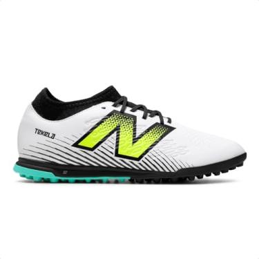 Imagem de Chuteira Society New Balance Tekela Magique Tf V4+ Unissex (Azul Verde, BR, Adulto, Numérico, 43)