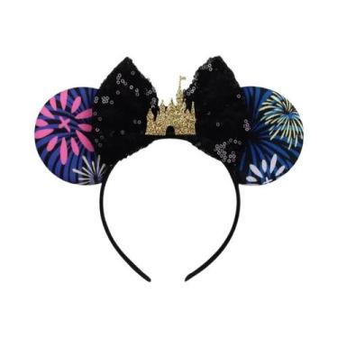 Imagem de Tiara De Orelhas De Rato Do Castelo Da Disney Com Fogos De Artifício P