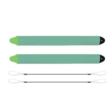 Imagem de Caneta Stylus Touch Screens, suave ao toque, ABS adequado para crianças e silicone macio, aderência ergonômica sem arranhões com cordões destacáveis para rabiscos (verde)