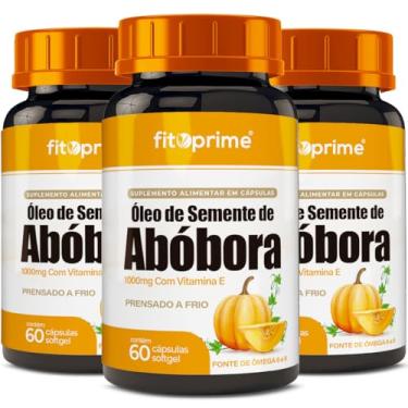 Imagem de Kit 3 Óleo De Semente De Abóbora 1000mg Com Vitamina E 60cps