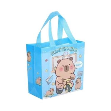 Imagem de Grande Bolsa Tote Impermeável De Capivara Não Tecida, Bolsa De Compras