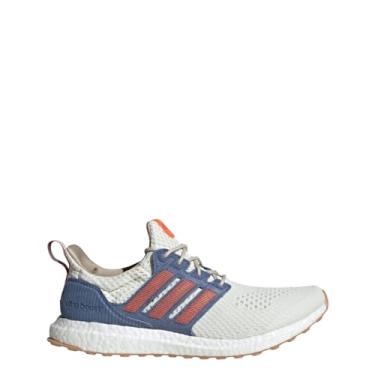 Imagem de adidas Tênis unissex Ultraboost 1.0 - Estilo de vida, atlético e tênis, Branco (off-white) / laranja semiimpacto/azul, 44 BR