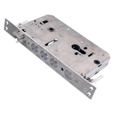 Imagem de TOPINCN Cilindro de Bloqueio, Fechadura de Gancho de Bloqueio de Encaixe Em Aço Inoxidável 304, Conjunto de Fechadura de Porta de Entrada Mecânica Multifuncional e de Impressão Digital