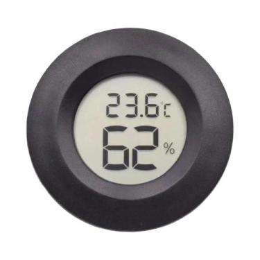 Imagem de Termômetro E Higrômetro Eletrônico Mini Circular Para Uso Interno E Ex
