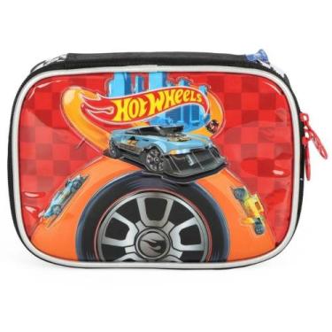 Imagem de Estojo Escolar Infantil 100 Pens Hot Wheels by Luxcel Ref 41504