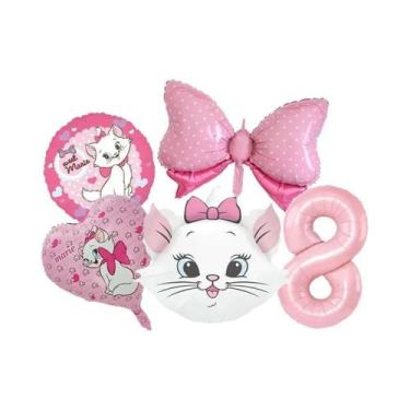 Imagem de Balões De Festa De Aniversário Para Meninas, Tema Marie Cat, Decoração
